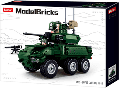 Sluban Army Model Bricks M38-B0753 Obrněné kolové bojové vozidlo 6x6 M38-B0753