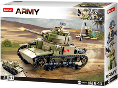 Sluban Army M38-B0711 Střední italský tank 2v1 M38-B0711