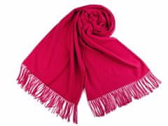 Kraftika 1ks pink šála typu pashmina s třásněmi 65x180 cm