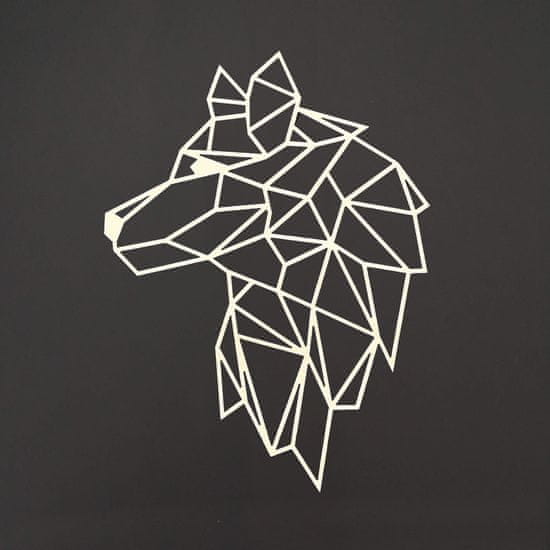 AMADEA Dřevěná dekorace Hlava vlka na zeď 41 cm Český výrobek