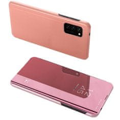 OEM Knížkové pouzdro na Samsung Galaxy A72 pink s průhlednou přední stranou