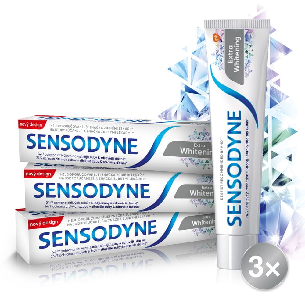 Sensodyne Whitening 75 ml Zubní pasta 3ks