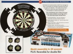 Harrows Surround 4 Piece Dartboard - kruh kolem terče - Black