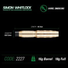 Winmau Šipky Simon Whitlock - Style 3 - 18g