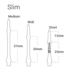 Násadky CLIC Slim - midi 30 mm - black