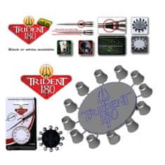 Kroužky na kovové hroty Trident 180 - 4 sety - black