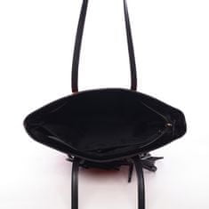 Delami Vera Pelle Stylová kožená kabelka přes rameno Payton, červeno-černá