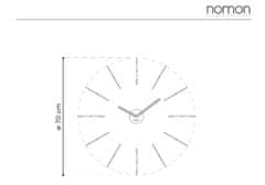 Nomon Designové nástěnné hodiny Nomon Merlin Walnut Small 70cm