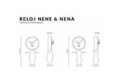 Nomon Designové stolní hodiny Nomon Nena RG 22cm