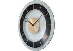 NEXTIME Designové nástěnné hodiny 2790zw Nextime Retro Black 31cm