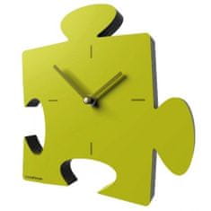 CalleaDesign Designové hodiny 55-10-1 CalleaDesign Puzzle clock 23cm (více barevných variant) Barva tmavě zelená klasik-77 - RAL6004 Dýha bělený dub - 81