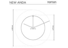 Nomon Designové nástěnné hodiny Nomon New Anda L red 100cm