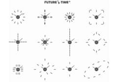 Future Time Designové nalepovací hodiny Future Time FT9400BK Modular black 40cm