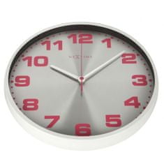 NEXTIME Designové nástěnné hodiny 3053wi Nextime Dash white 35cm