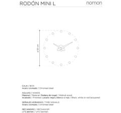 Nomon Designové nástěnné hodiny Nomon RODON Mini black 50cm