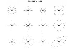 Future Time Designové nalepovací hodiny Future Time FT9600WH Modular white 60cm