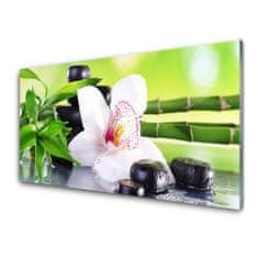 tulup.cz Obraz na skle Orchidej Kameny Zen Bambus 120x60 cm 2 Přívěsky
