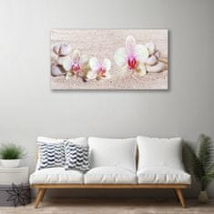 tulup.cz Obraz na plátně Orchidej Kameny Zen Písek 100x50 cm