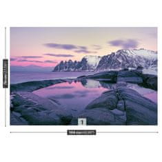 tulup.cz Fototapeta Zimní fjord Fototapeta Samolepící 104x70 cm