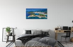 tulup.cz Obrazy na plátně Řecko Panorama moře město 120x60 cm