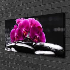 tulup.cz Obraz na plátně Kameny Zen Orchidej Lázně 120x60 cm