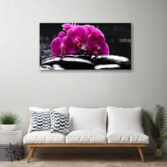 tulup.cz Obraz na plátně Kameny Zen Orchidej Lázně 120x60 cm