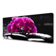 tulup.cz Obraz na plátně Kameny Zen Orchidej Lázně 120x60 cm