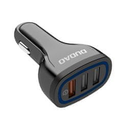 DUDAO R7S autonabíječka 3x USB QC 3.0 2.4A 18W, bíla