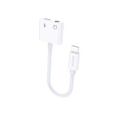 DUDAO L13T adaptér USB-C / 3.5mm mini jack, bílý