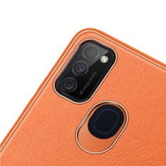 Dux Ducis Yolo kožený kryt na Samsung Galaxy M30s, oranžový