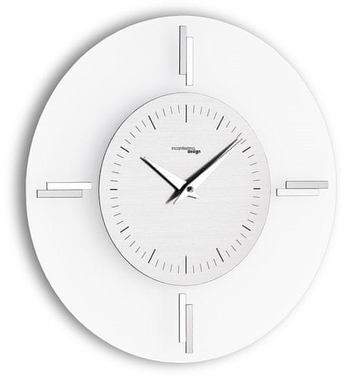 IncantesimoDesign Designové nástěnné hodiny I060M chrome IncantesimoDesign 35cm
