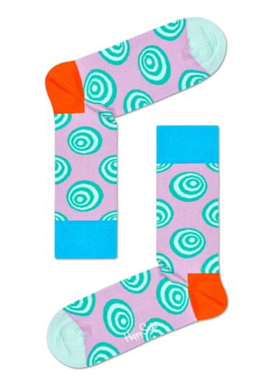 Happy Socks Růžové ponožky Happy Socks s barevným vzorem Crazy Dot - M-L (41-46)