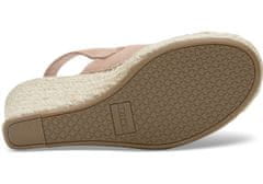 Toms Dámské růžové sandálky na klínku TOMS Suede Monica 5,5/36