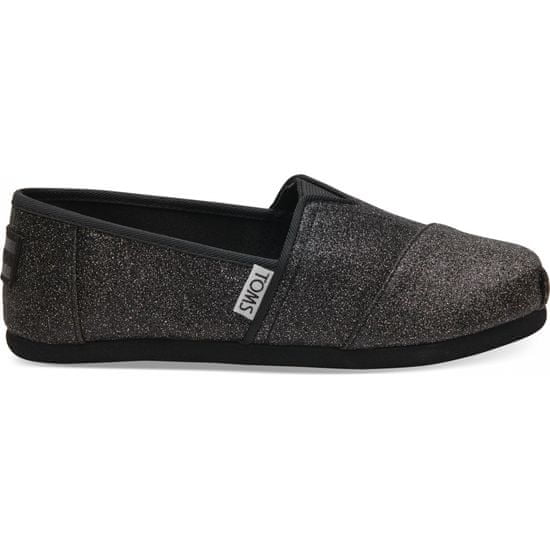 Toms Dětské černé TOMS Iridescent Seasonal Classics Youth Alpargata 12,5/30,5