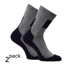 OXSOX unisex sportovní funkční speciálně tvarované bavlněné froté ponožky OX5200120 2-pack, šedá, 43-46