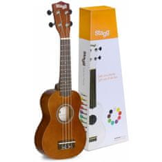 Stagg US NAT, sopránové ukulele s pouzdrem, přírodní