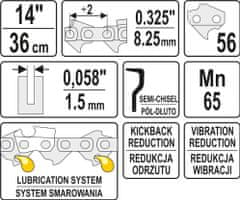 YATO Řetěz pro motorovou pilu 13" 0,325