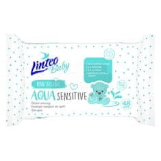 LINTEO Dětské vlhčené ubrousky Baby AQUA SENSITIVE 48 ks