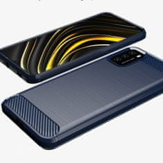 IZMAEL Pouzdro Carbon Bush TPU pre Xiaomi Poco M3 - Modrá KP9409