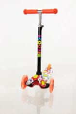 MTR * Koloběžka tříkolová MINI SCOOTER se svítícími kolečky, FLOWERS H-048-FL