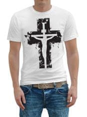 STRIKER Tričko Ježíš na kříži černý Barva: Bílá, Velikost: M