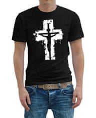 STRIKER Tričko Ježíš na kříži černý Barva: Bílá, Velikost: M