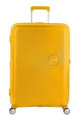 American Tourister Cestovní kufr na čtyřech kolečkách. SOUNDBOX SPINNER 55 EXP Golden Yellow