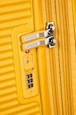 American Tourister Cestovní kufr na čtyřech kolečkách. SOUNDBOX SPINNER 55 EXP Golden Yellow