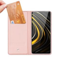 Dux Ducis Skin Pro knížkové kožené pouzdro na Xiaomi Poco M3 / Redmi 9T, růžové