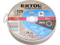 Extol Premium Řezný kotouč (8808103) na ocel/nerez, 10ks, 125x1,0x22,2mm