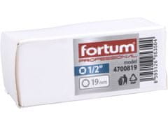 Fortum Hlavice nástrčná (4700819) hlavice nástrčná rázová, 1/2&quot;, 19mm, L 86mm, CrMoV