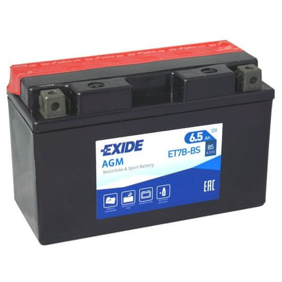 Exide | Motobaterie EXIDE ET7B-BS 12V 6,5Ah 85A