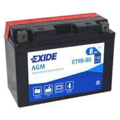 Exide | Motobaterie EXIDE ET9B-BS 12V 8Ah 110A