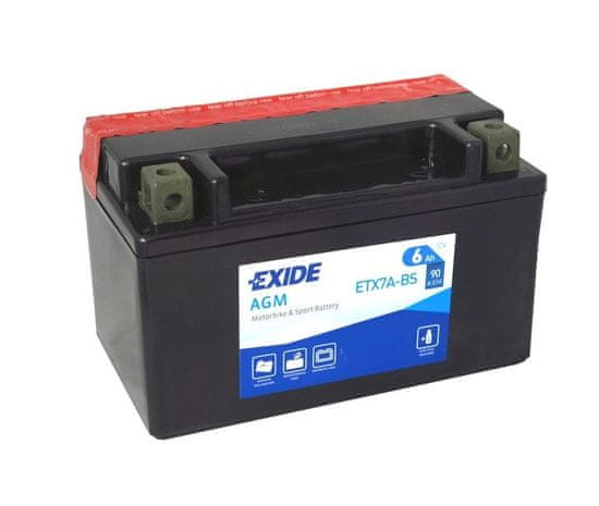 Exide | Motobaterie EXIDE ETX7A-BS 12V 6Ah 90A